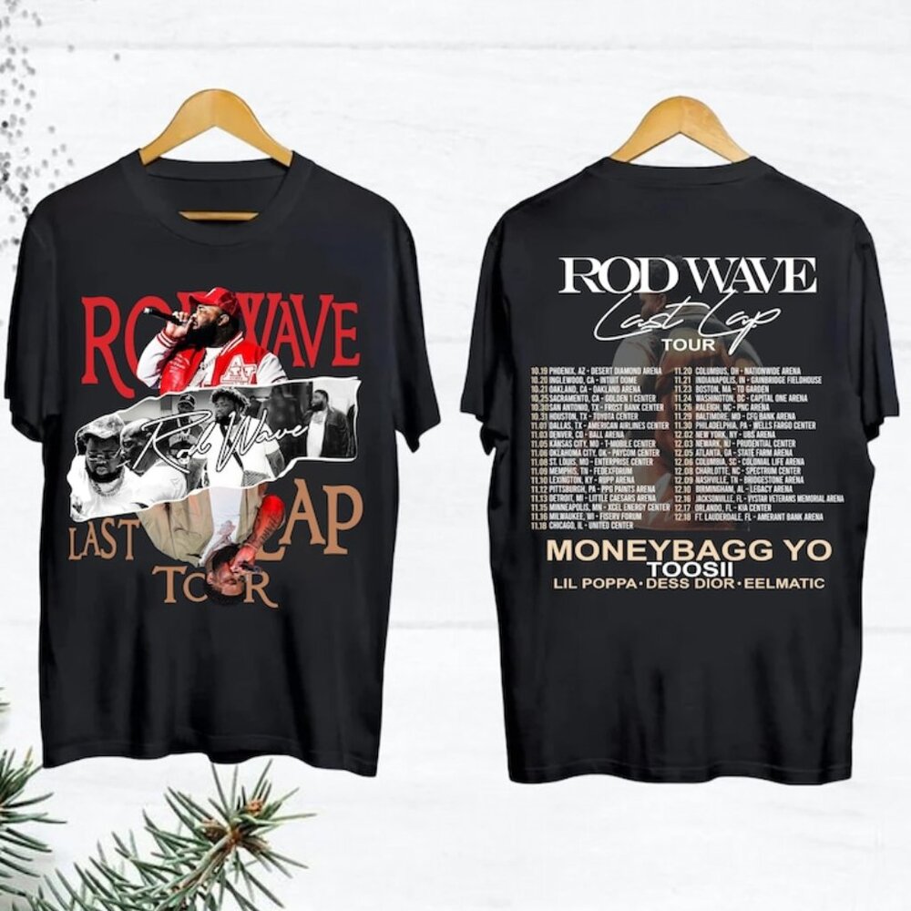 Rod Wave Last Lap Tour T-shirt, Black Color Two Side